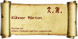 Kühner Márton névjegykártya